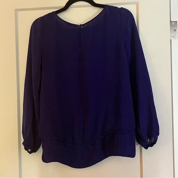 Vintage 💯 Silk Plum Purple Blouse - Picture 6 of 9